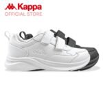 Kappa Velcro School Shoes White Black | Boys Girls Kids | Primary Secondary Student | Comfort Fit KAAFB961